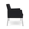Lesro Mystic Lounge Reception Bariatric Chair, Silver, MD Black Upholstery ML1401 - alternate 2